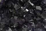 Purple Cubic Fluorite Crystals on Druzy Quartz - China #322810-1